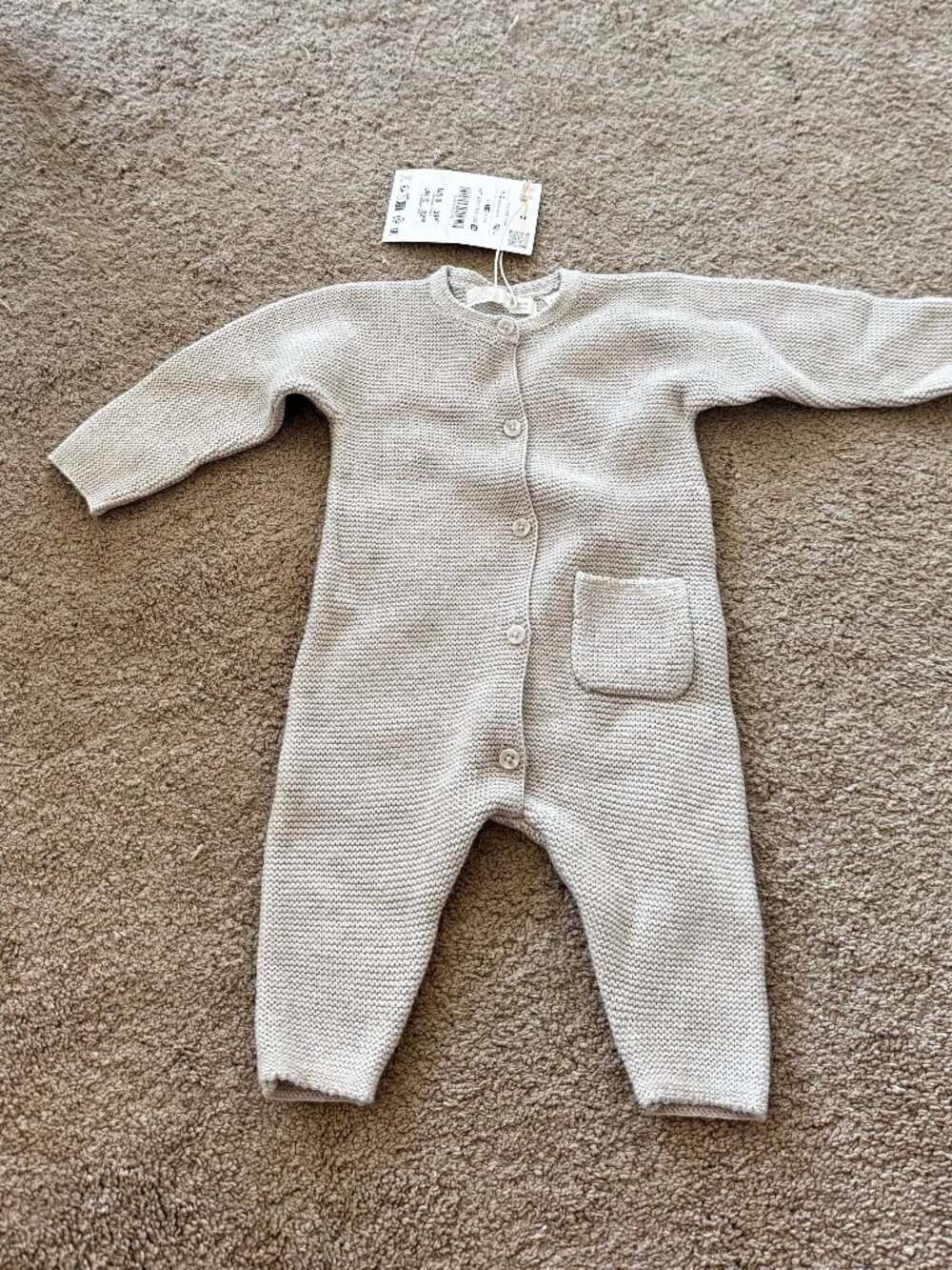 Zara Beuge Knit Long Sleeve Baby Onesie/Bodysuit - Picture 2 of 2